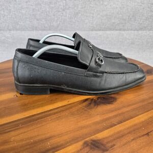 GUESS Mens Black Loafer Shoes Style GMHALDIE R Size 9.5 U S